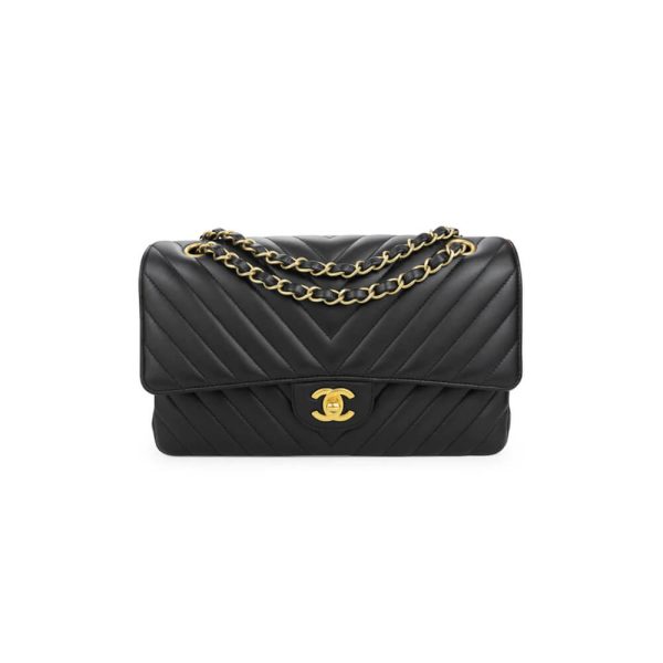 Ch*el classic chevron medium flap