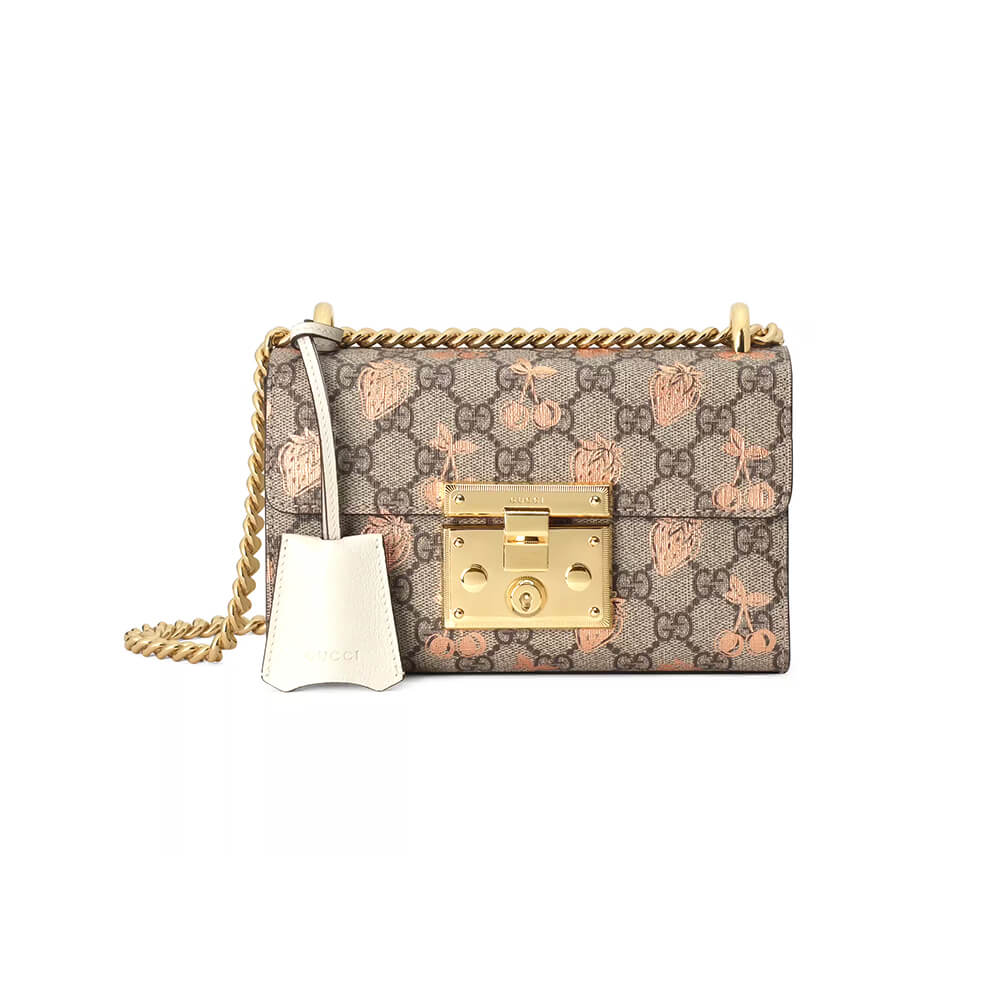 Padlock small berry shoulder bag