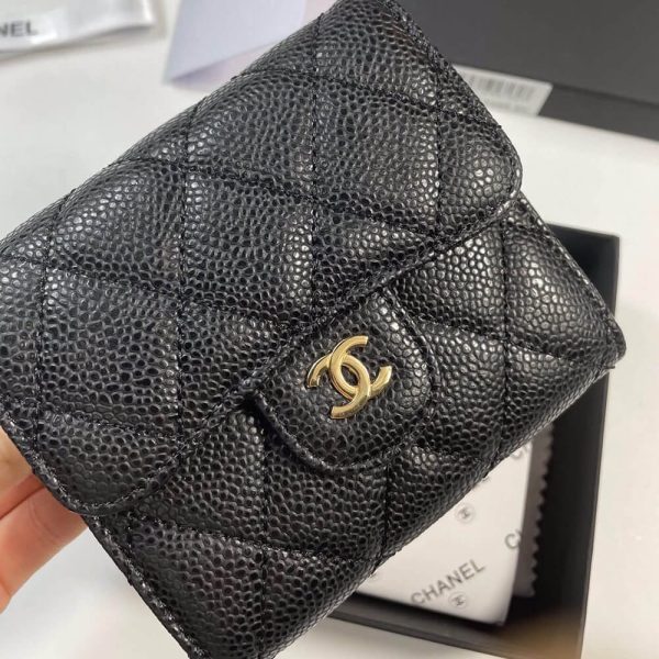 Ch*el flap compact wallet