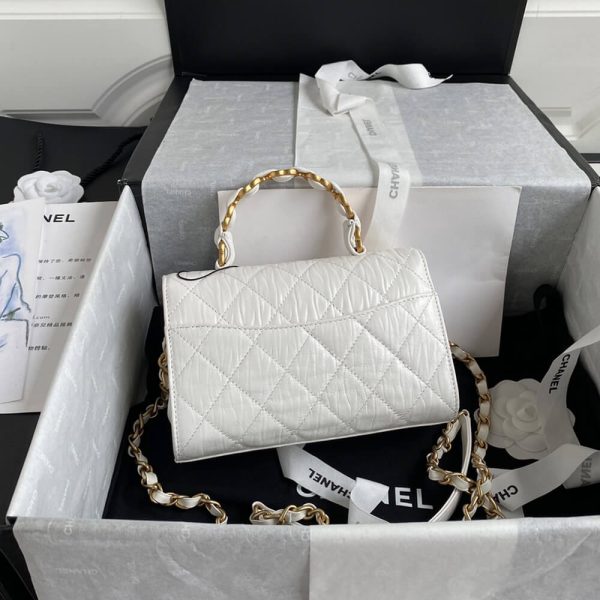 Ch*el mini flap bag with top handle