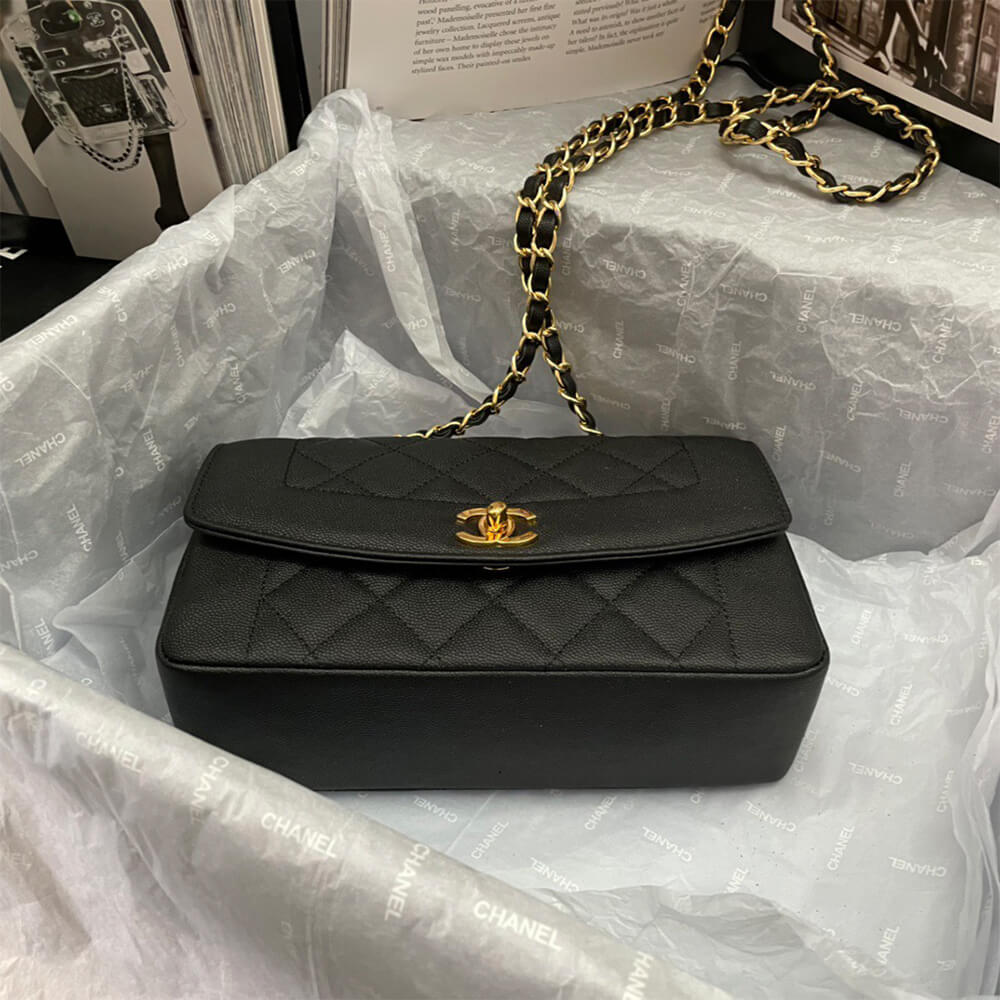 Ch*el vintage small diana flap bag