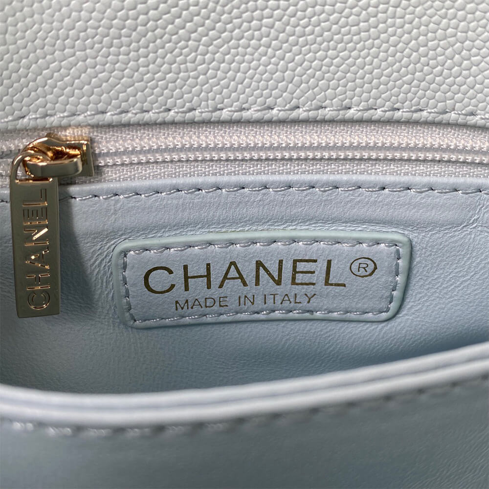 Ch*el coco handle bag small