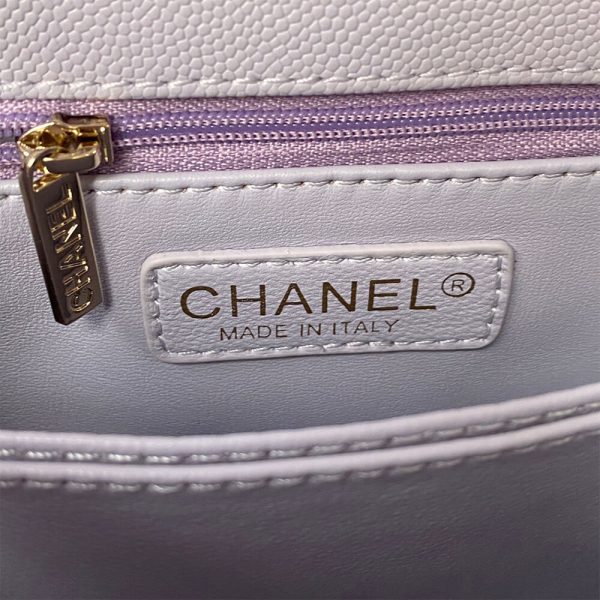 Ch*el coco handle bag small
