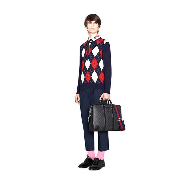 G*u*i gg black briefcase