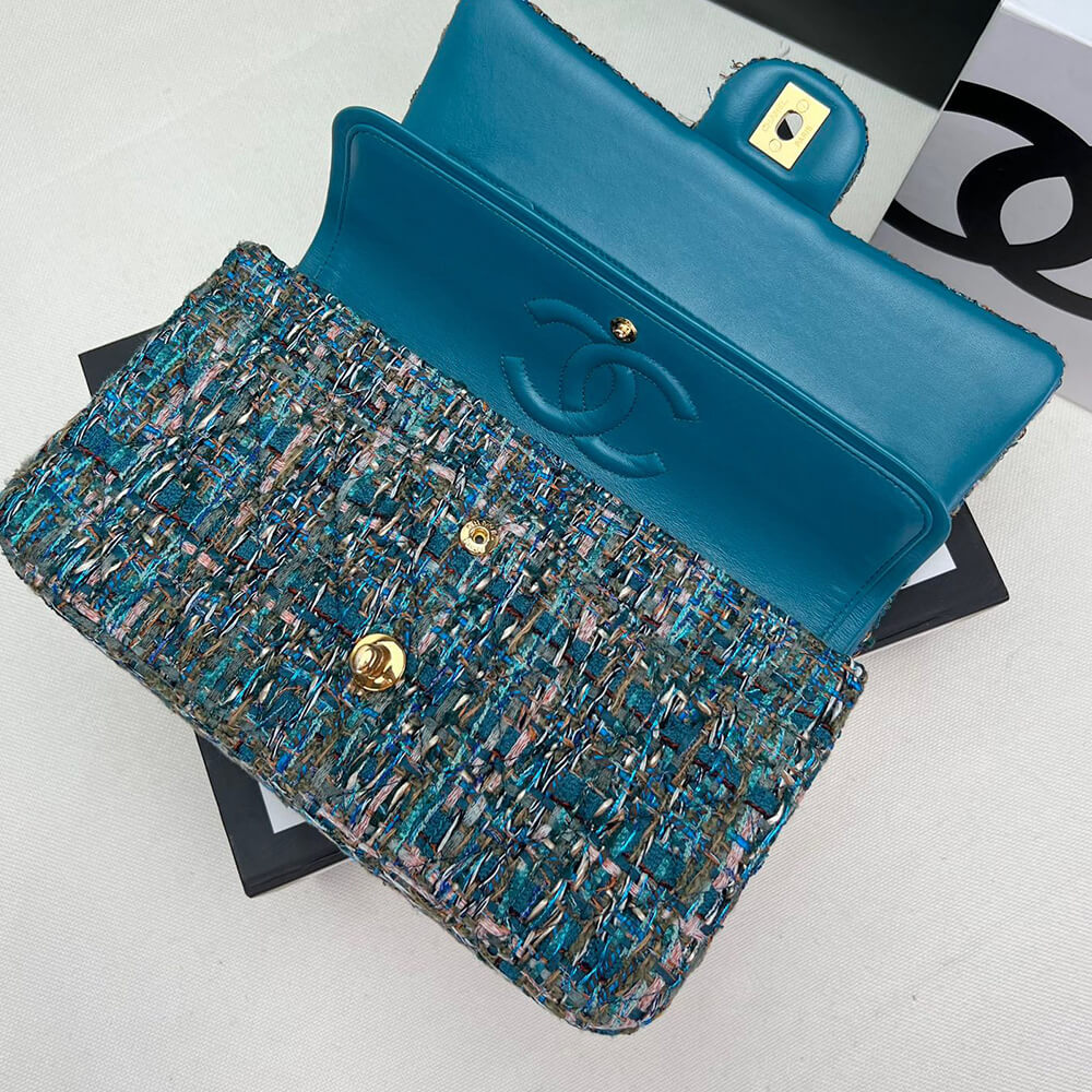 Ch*el classic flap tweed
