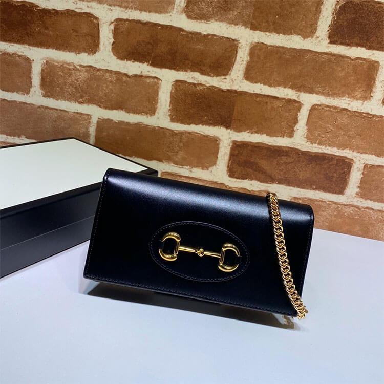 G*u*i horsebit 1955 wallet with chain