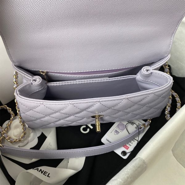 Ch*el coco handle bag small