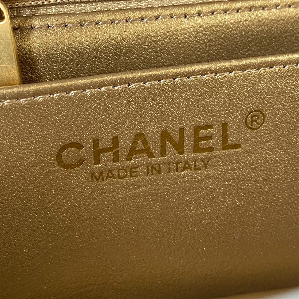 Ch*el pearl crush mini rectangular flap
